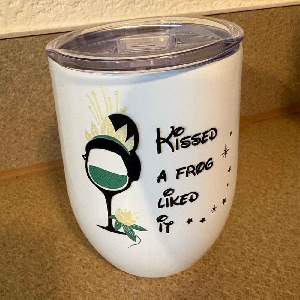 Disney Inspired White Wine Tumbler with lid